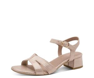 Jana Damen Sandal Heel Vegan, Sandalia con talón Mujer, Beige metálico, 41 EU
