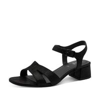 Jana Damen Sandal Heel Vegan, Sandalia con talón Mujer, Color Negro, 37 EU