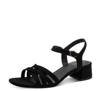 Jana Damen Sandal Heel Vegan, Sandalia con talón Mujer, Negro, 39 EU