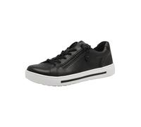 Jana Damen Sneaker Flach mit Reißverschluss Vegan, Zapatillas Mujer, Negro, 41 EU