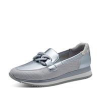 Jana Damen Sneaker Slip On Vegan 8-24766-42, Zapatillas Mujer, Denim Metálico, 42 EU