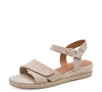Jana Damen Wedge/Plat Sand Multiadj+Vegan, Sandalias con cuña Mujer, Beige, 39 EU