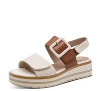 Jana Damen Wedge/Plat Sand Multiadj+Vegan, Sandalias con cuña Mujer, Beige coñac, 42 EU