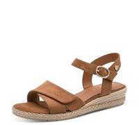 Jana Damen Wedge/Plat Sand Multiadj+Vegan, Sandalias con cuña Mujer, coñac, 41 EU