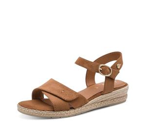 Jana Damen Wedge/Plat Sand Multiadj+Vegan, Sandalias con cuña Mujer, coñac, 42 EU