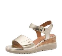 Jana Damen Wedge/Plat Sand Multiadj+Vegan, Sandalias con cuña Mujer, Dorado, 42 EU