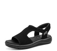 Jana Damen Wedge/Plat Sand, Sandalias con cuña Mujer, Negro, 40 EU