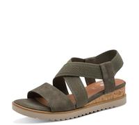 Jana Damen Wedge/Plat Sand Vegan, Sandalias con cuña Mujer, Verde Oliva, 40 EU