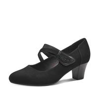 Jana Mary Jane Vegan - Zapatos de tacón para Mujer con Correa, Negro, 38 EU