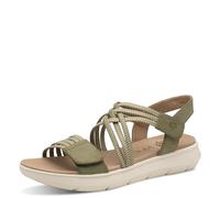Jana Softline 8-28766-42 701 Sage Sandalia Plana Cómodo Calzado Multiuso Diario Festivo Elegante, Mujer, Saga, 42 EU Ancho