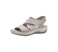 Jana Mujer Softline 8-28768-42 204 Lt Grey Cómodo Calzado de Uso Diario Casual Elegante Sandalia Plana, Color Gris., 37 EU Ancho