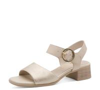 Jana Sandalia de mujer Softline de piel con tacón 8-28705-46, con tacón, color marfil, talla 39 EU