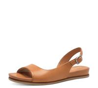 Jana Sandalia Plana Vegana con Correa Ajustable para Mujer, Talla 37 EU, marrón, 37 EU