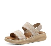 Jana Sandalia plana vegana para mujer, color beige Comb, 42 EU, Color beige., 42 EU