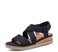 Jana Sandalias de cuña veganas para mujer, color azul marino, talla 40 EU
