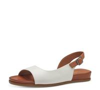 Jana Sandalias Planas para Mujer 8-28160-42, Blanco, 38 EU Ancho