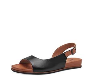Jana Sandalias Planas para Mujer 8-28160-42, Negro, 37 EU Ancho