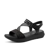 Jana Sandalias planas para mujer COSHY 8-28771-46, color negro, talla 41 EU