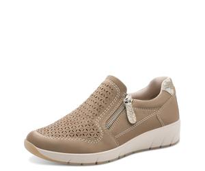 Jana Slip On Vegan 8-24765-46 - Zapatillas Deportivas para Mujer, Color Topo, Talla 40 EU