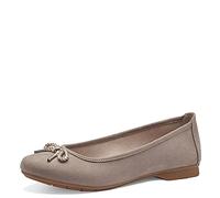 Jana Softline 8-22164-41-Zapatos cómodos de Varios Uso Diario, Zapatos Tipo Ballet Mujer, Piedra, 36 EU Ancho