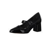 Jana Softline 8-24466-41 Komfortable Mehrweite Bequemschuh Verstellbarer Riemen Modisch Abendschuhe Business Festlich, Zapatos de Tacón Mujer, Patente Negra, 37 EU