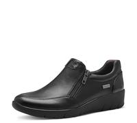 Jana Softline 8-24663-41 - Mocasines Deportivos cómodos para el día a día para Mujer, Negro con Estampado de Serpiente, 7.5 UK Wide