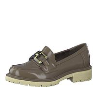 Jana Softline 8-24764-41 Komfortable Mehrweite Bequemschuh Damenschuh mit Kette Modisch Alltagsschuhe, Mocasín Mujer, Pardo, 37 EU Ancho