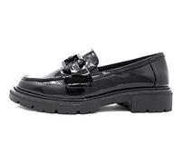 Jana Softline 8-24764-41 Komfortable Mehrweite Bequemschuh Damenschuh mit Kette Modisch Alltagsschuhe, Mocasín Mujer, Negro, 38 EU Ancho