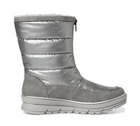 Jana Softline 8-26476-41 Komfortable Mehrweite Bequemschuh Wasserabweisend Rutschest Warm gefüttert Modischer Frontzip, Botas Cortas al Tobillo Mujer, Silver Comb, 36 EU