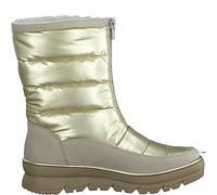 Jana Softline 8-26476-41 Komfortable Mehrweite Bequemschuh Wasserabweisend Rutschest Warm gefüttert Modischer Frontzip, Botas Cortas al Tobillo Mujer, Gold Comb, 39 EU
