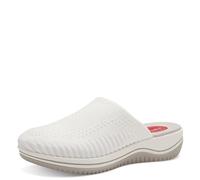Jana Softline 8-27360-42 100 White Sabot Cómodo Calzado Multiuso Diario Festivo Elegante, Sandalias Planas Mujer, Blanco, 40 EU Ancho