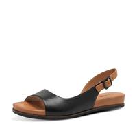 Jana Softline 8-28160-42 001 Black Sandalia Plana Cómodo Calzado Multiuso Diario Festivo Elegante, Mujer, Negro, 36 EU Ancho