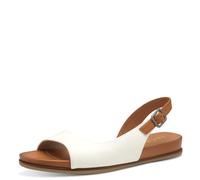 Jana Softline 8-28160-42 100 Blanco Sandalia Plana Cómodo Calzado de Uso Diario Multiancho Festivo Elegante, Mujer, 37 EU Ancho