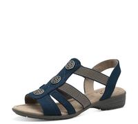 Jana Softline 8-28165-42 805 Navy Flache Sandale Komfortable Mehrweite Alltagsschuh Festlich Elegant, Sandalias Planas Mujer, Azul Marino, 40 EU Ancho