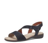 Jana Softline 8-28167-42 805 Navy Flache Sandale Komfortable Mehrweite Alltagsschuh Festlich Elegant, Sandalias Planas Mujer, Azul Marino, 37 EU Ancho