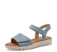 Jana Softline 8-28265-42 802 Denim Flache Sandale Komfortable Mehrweite Alltagsschuh Festlich Elegant, Sandalias Planas Mujer, 37 EU Ancho