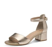 Jana Softline 8-28361-42 954 Champagner Flache Sandale Komfortable Mehrweite Alltagsschuh Festlich Elegant, Sandalia con talón Mujer, champán, 37 EU Ancho