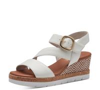Jana Softline 8-28370-42 100 White Wedge Plateau Sandale Komfortable Mehrweite Alltagsschuh Festlich Elegant, Sandalias con cuña Mujer, Blanco, 37 EU Ancho