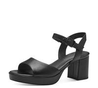 Jana Softline 8-28379-42 001 Black Flache Sandale Komfortable Mehrweite Alltagsschuh Festlich Elegant, Sandalia con talón Mujer, 38 EU Ancho