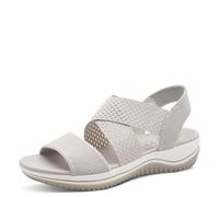 Jana Softline 8-28768-42 204 LT Grey Flache Sandale Komfortable Mehrweite Alltagsschuh Festlich Elegant, Sandalias Planas Mujer, 40 EU Ancho