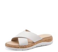 Jana Softline Leather Wedge/Plat Mule 8-27701-46, Sandalias Planas Mujer, Blanco, 36 EU