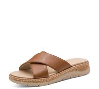 Jana Softline Leather Wedge/Plat Mule 8-27701-46, Sandalias Planas Mujer, coñac, 38 EU