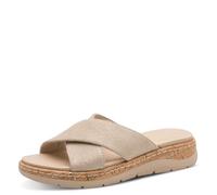 Jana Softline Leather Wedge/Plat Mule 8-27701-46, Sandalias Planas Mujer, Dorado, 38 EU