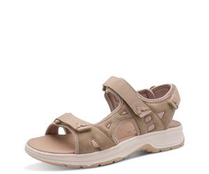 Jana Softline Sandal Flat 8-28662-46, Sandalias Planas Mujer, Pardo, 37 EU