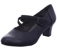 Jana Women's Pump with Strap 8-24464-42, Bomba Mujer, Negro sintético, 38 EU Ancho