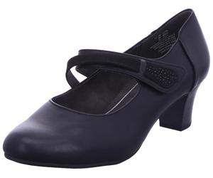 Jana Women's Pump with Strap 8-24464-42, Bomba Mujer, Negro sintético, 38 EU Ancho