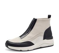 Jana Zapatillas Altas con Cremallera Veganas para Mujer, Marfil Negro, 38 EU