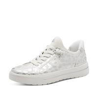 Jana Zapatillas Bajas Veganas 8-23764-45 para Mujer, Wht Leo Metal, Talla 41 EU
