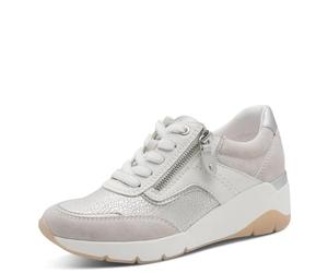 Jana Zapatillas Bajas Veganas 8-23768-46 para Mujer, Color Blanco/Plateado, Talla 39 EU