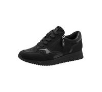 Jana Damen Sneaker Laced, Zapatillas Mujer, Lentejuelas Negras, 39 EU